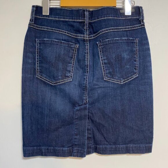 Citizens of Humanity Dark Wash Blue Denim Women's Pencil Skirt Size 27 - Picture 7 of 12